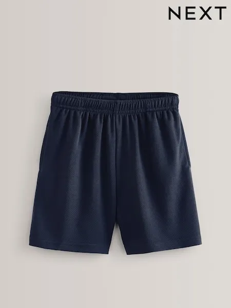 Navy Blue Single Sports Shorts (3-16yrs)