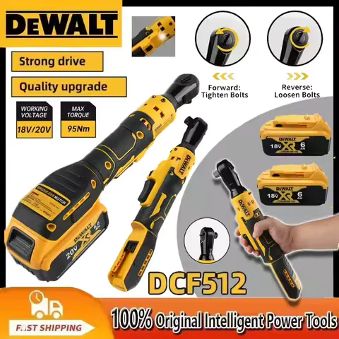 Dewalt DCF512 10mm13mm Inch Brushless Ratchet Right Angle Wrench LED Cordless Driver Variable Speed Power Wrench 20V Power Tool