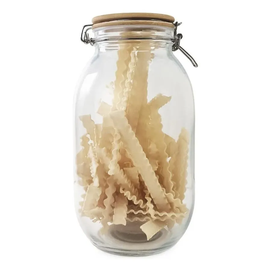 Frasco de Vidrio Otten SQ-R3000ML 3 lt Cierre Hermético Tapa Bambú