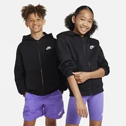 Nike Kids' Fit Sportswear Club Fleece Full-Zip Hoodie