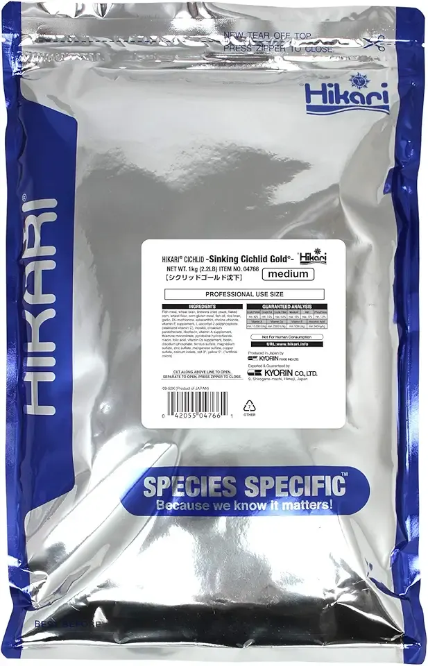Hikari 2.2-Pound Sinking Cichlid Gold Pellets for Pets, Medium
