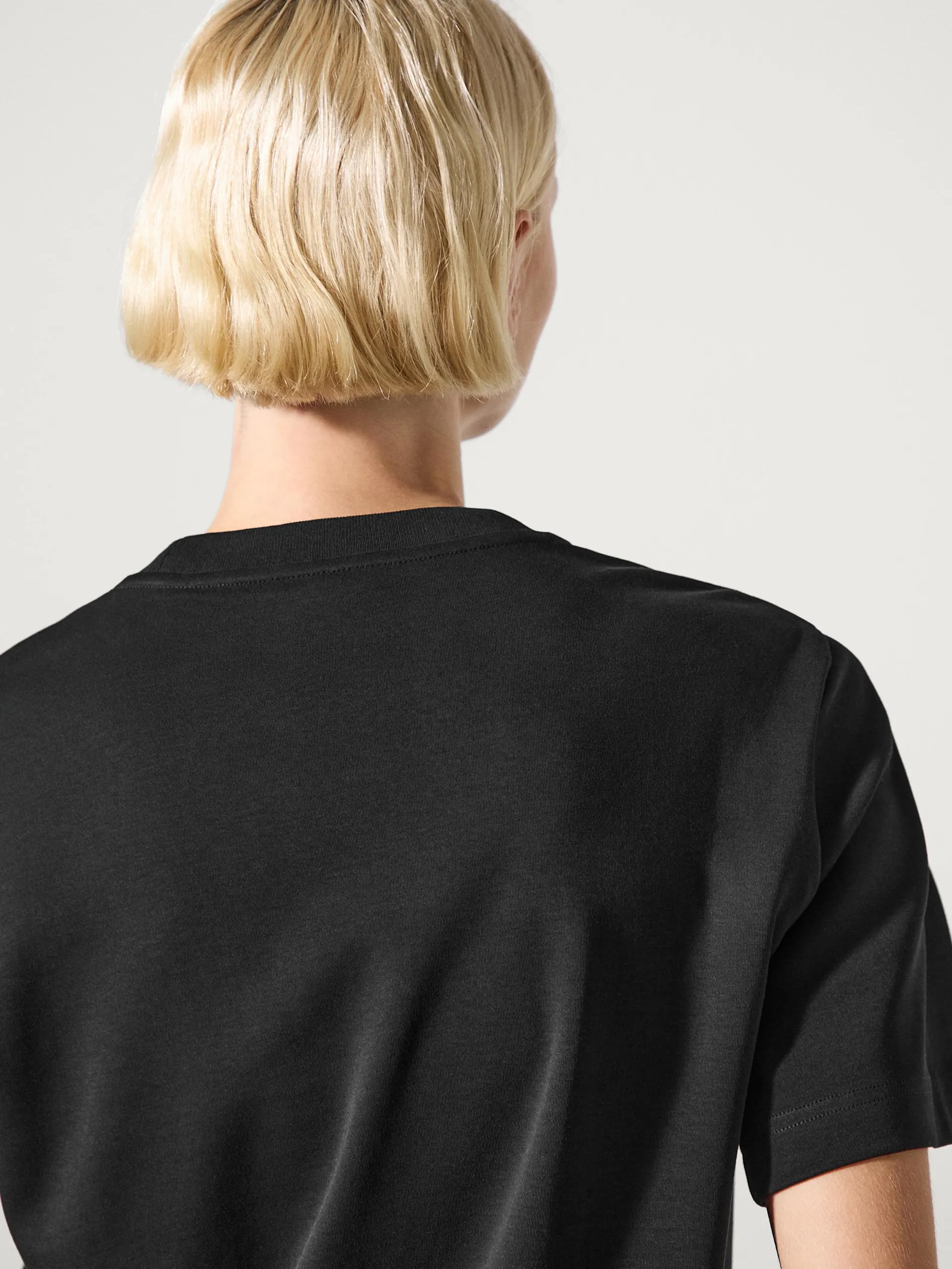 100% katoenen interlock T-shirt met ronde hals