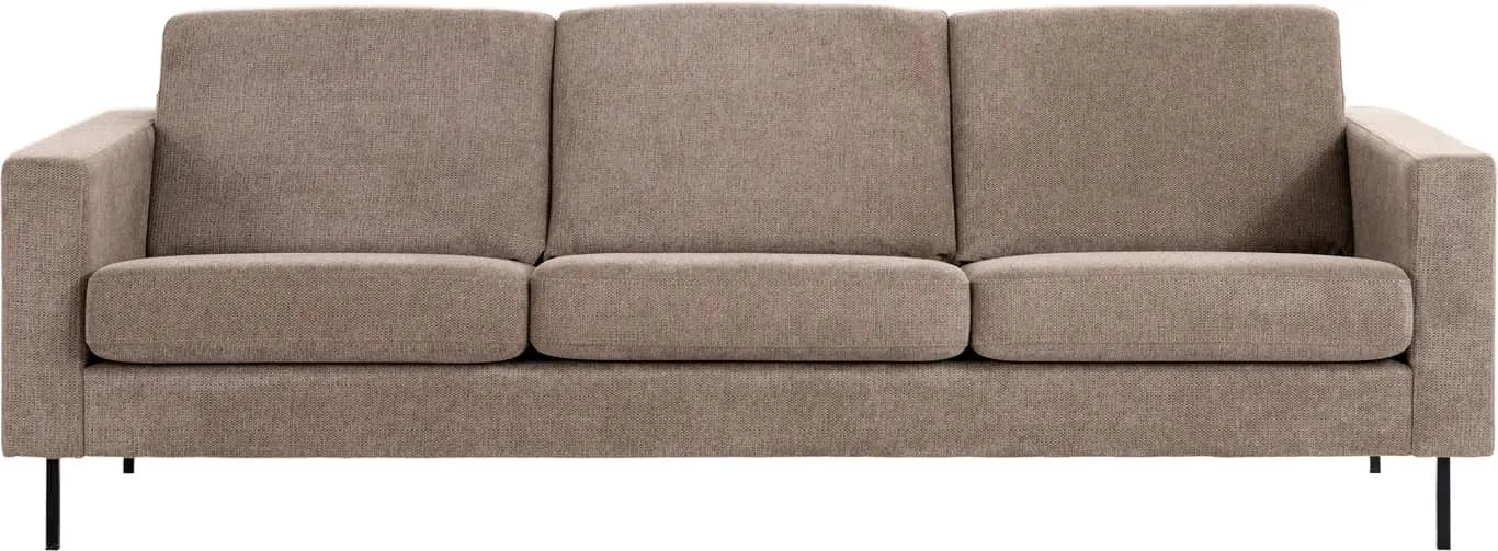 Brunstad Choice Høy 3,5 seter Modulsofa. Stoff Mino Liver, arm 001, Ben 207 svartlakkert