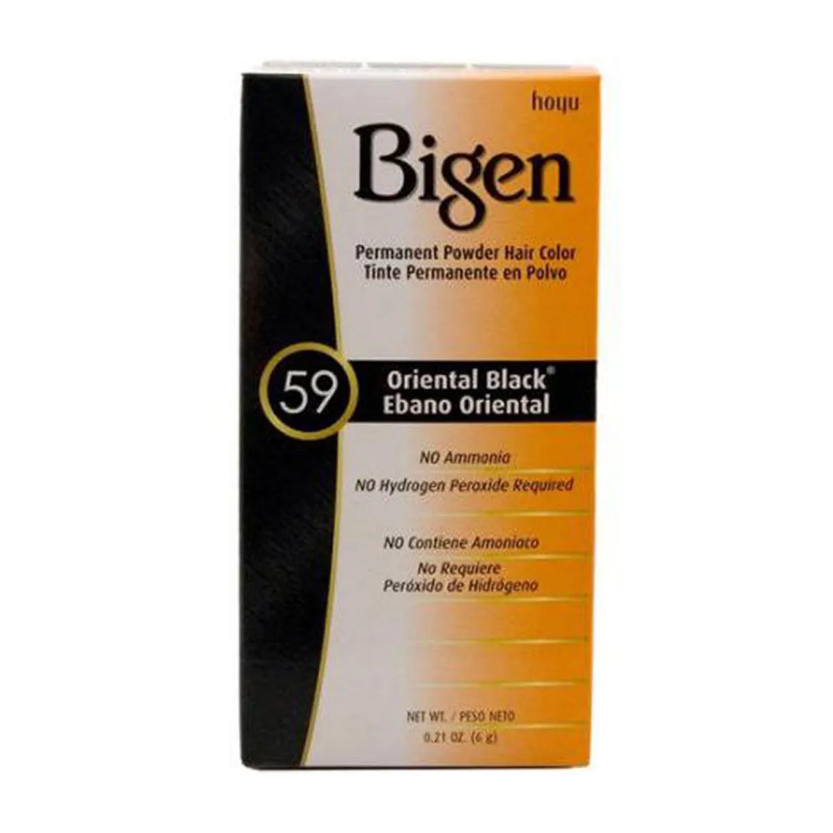 Bigen Permanent Powder Hair Color, 59 Oriental Black, 0.21 oz