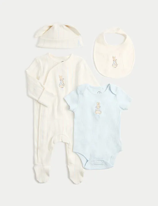 4 Piece Cotton Rich Peter Rabbit™ Set (7lbs-9 Mths)