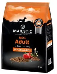 MAJESTIC Mini mit Geflügel, Reis für Hunde 1 kg