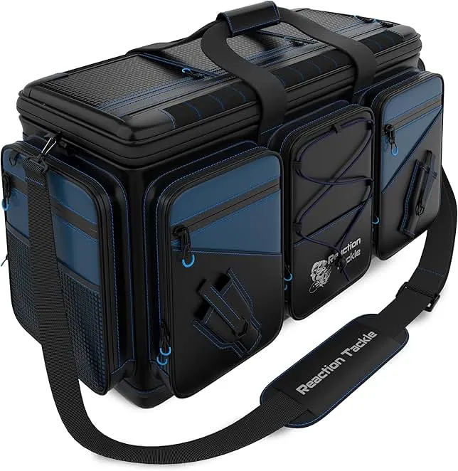 Reaction Tackle Fishing Tackle Bag – Salt Water Resistant Fishing Bag, 1000D PVC Waterproof Material, Tackle…