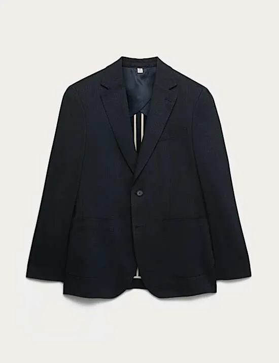 Linen Blend Textured Blazer