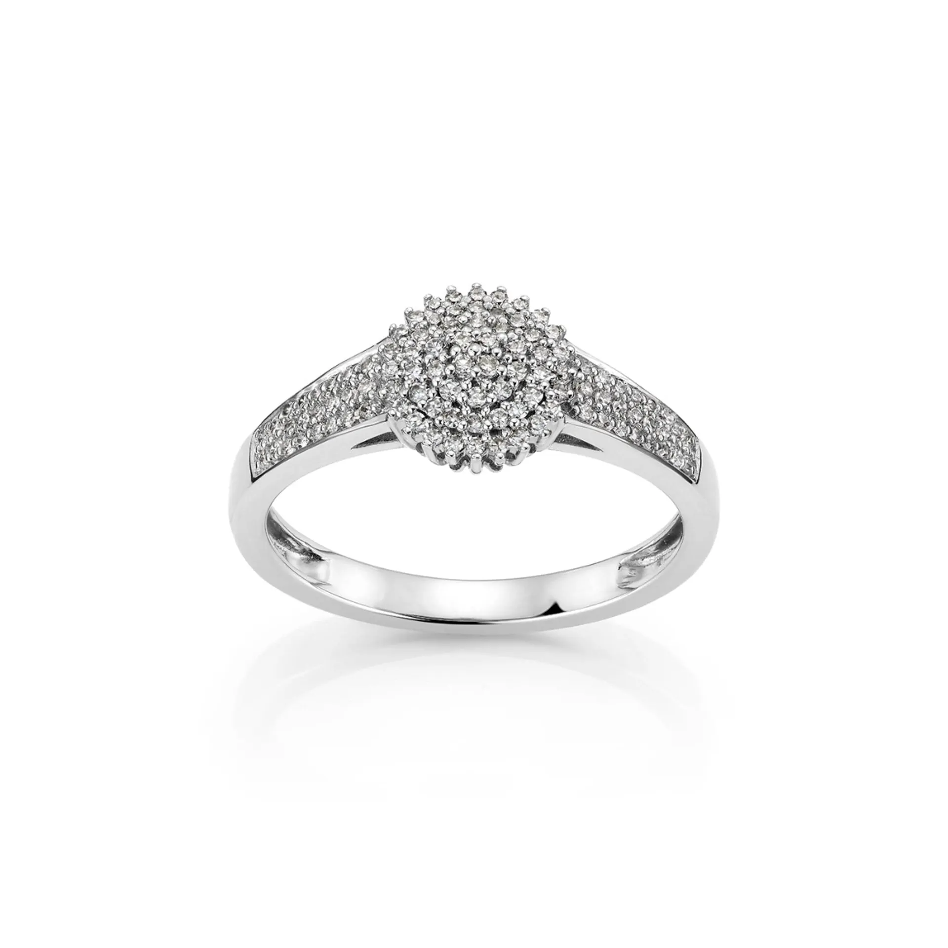 Diamantring i 585 hvitt gull 0,25 ct
