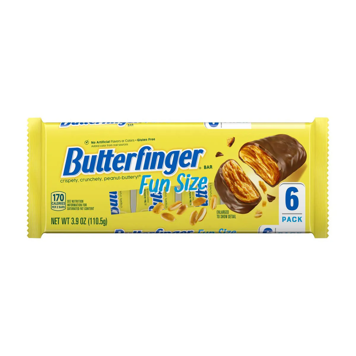 Butterfinger Chocolatey, Peanut-Buttery, Fun Size Candy Bars, 3.9 oz, 6 pk