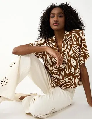 Maglia blusata - Viscosa - marrone