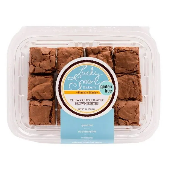 Lucky Spoon Bakery, Brownie Bites, 6.6oz, Gluten Free, Chewy, Frozen