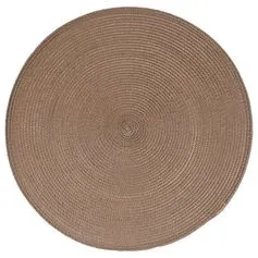 Set de table rond tressé taupe D 38cm