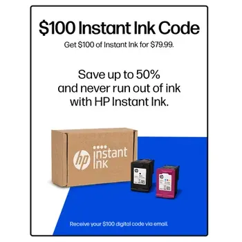 HP Instant Ink $100 Prepaid Card (E-Delivery)