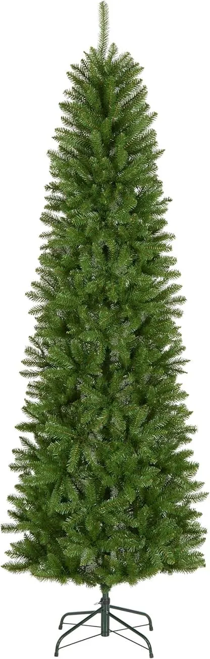 National Tree Company 7.5 ft Unlit Kingswood Fir Slim Artificial Christmas Tree, 1,075 Tips, Includes Stand, Green National Tree Company 7.5 ft Unlit Kingswood Fir Slim Artifi…