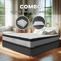 Combo Colchón Serenity Sencillo 100X190 Cm Medio Firme Ortopédico con Almohada Y Protector