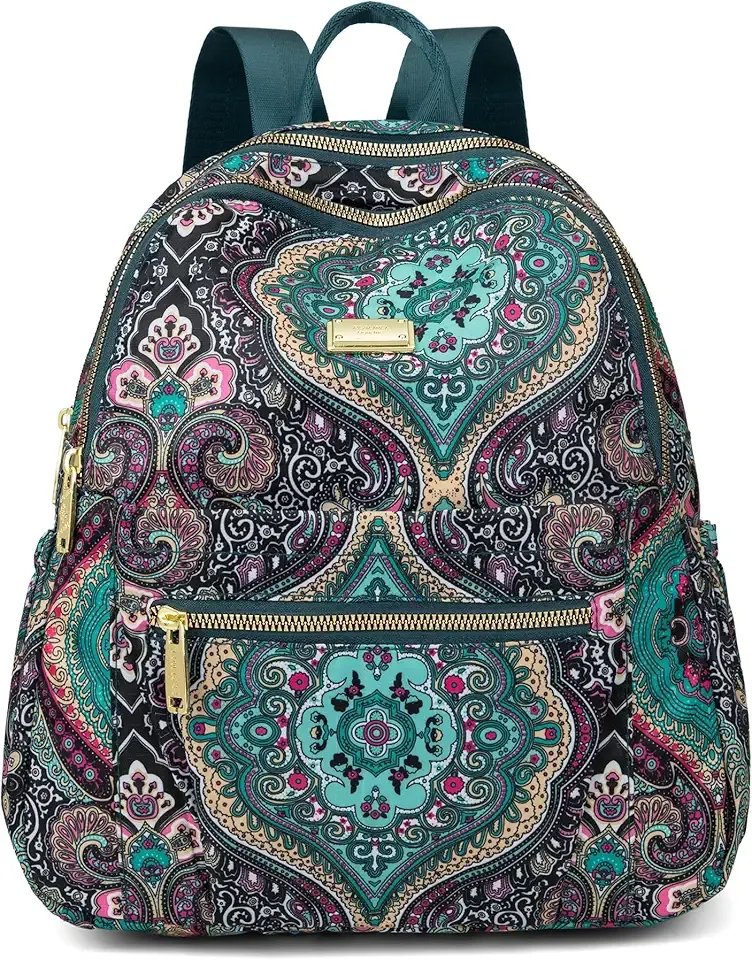 Mini Backpack Purse for Women,Small Nylon backpacks for Ladies Backpacks Women Anti Theft Travel Bag (Bohemian)