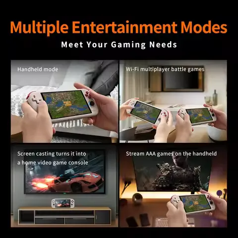 Ampown MANGMI AIR X Handheld Game Console Snapdragon 662 5.5'' Touchscreen Android 14 Active Cooling Fan 15W Fast Charging RGB