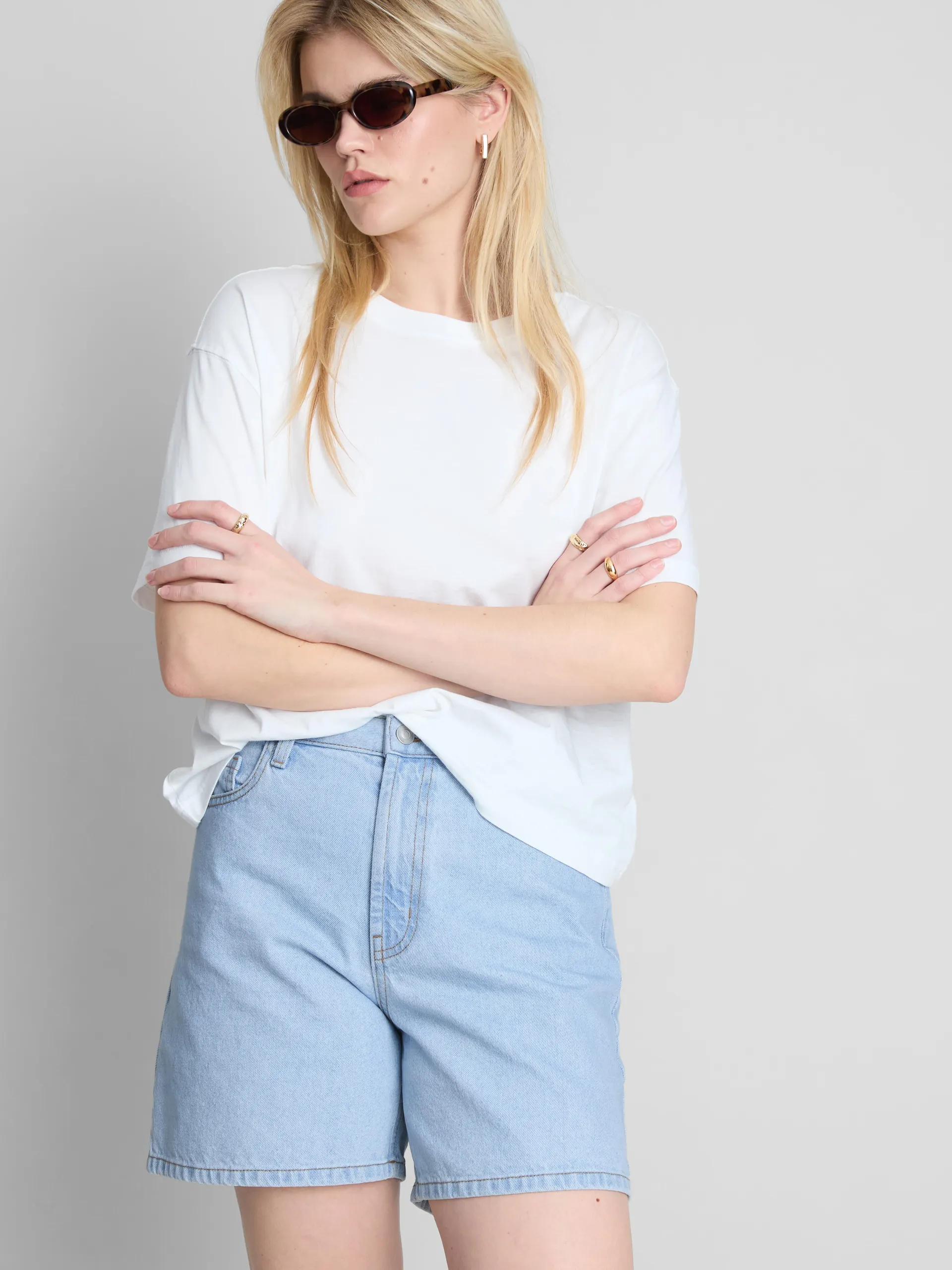 Bermuda en denim de coton