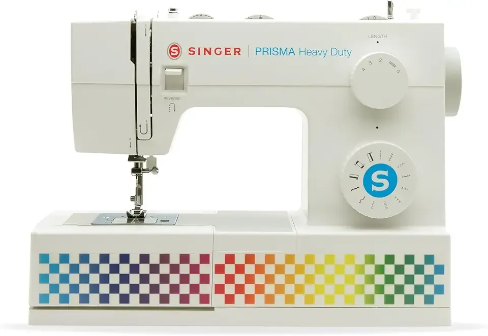 SINGER PRISMA Heavy Duty Sewing Machine With Accessory Kit | Bold Color Design, 50% More Power, 69 Stitch Applications, Full Metal Frame, High Speed, Quick Threading & Free Arm