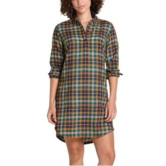 Robe chemise à manches longues Re-Form en flanelle pour femme