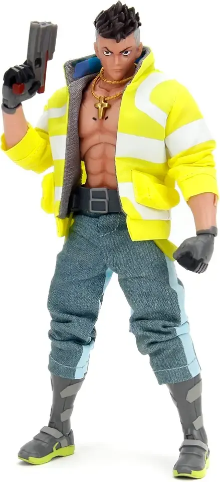 Jada Cyberpunk Edgerunners David Martinez - 1:12 Scale Action Figure - 6” Highly Articulated Collectible with Accessories - Ages 15+ - Soft Goods Jacket, Detailed Sculpt