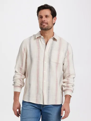 Just Jeans Long Sleeve Cotton Ombre Stripe