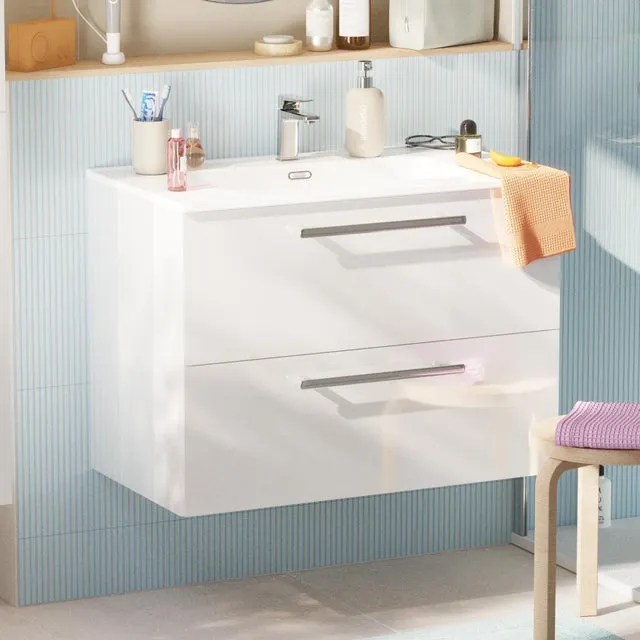 Mueble de baño con lavabo Remix2 blanco 80x45 cm