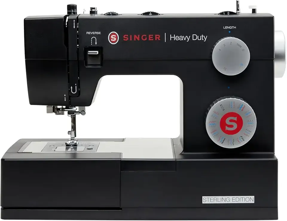 SINGER® Sterling Edition Heavy Duty 4432 Sewing Machine with Accessory Kit | Strong Motor with Enhanced Piercing Power, 110 Stitch Applications, Full Metal frame & 1-step Buttonhole