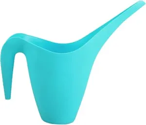 Annaffiatoio per piante Lake Blue da 1 litro, 1 bollitore in plastica a collo lungo per annaffiare fiori e piante, resistente e leggero