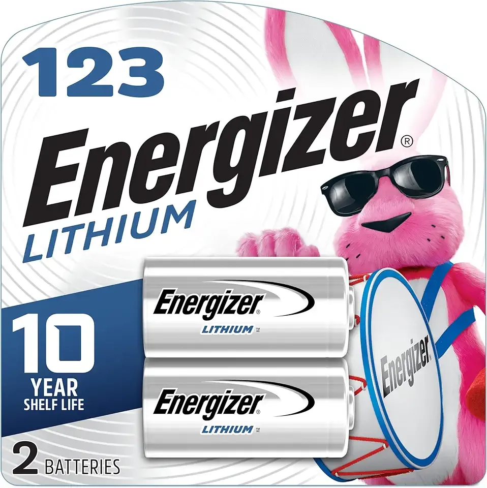 Energizer 123 Lithium Batteries (2 Pack), 3V Photo Batteries
