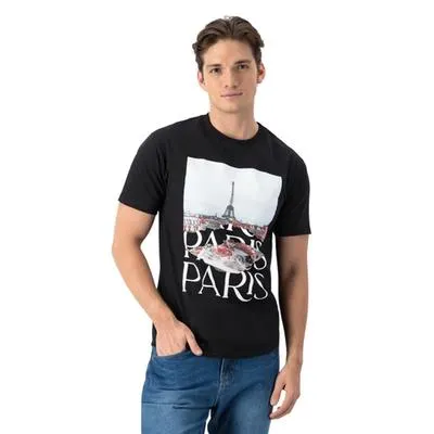 Playera Hummo Hombre Manga Corta Diseño Frontal Paris