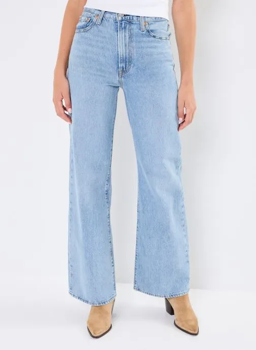 Wijde jeans / Flared Jeans Ribcage Wide Leg dames blauw