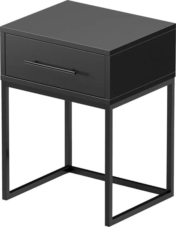 Nobel nattbord 48 x 40, H 65 cm, svart
