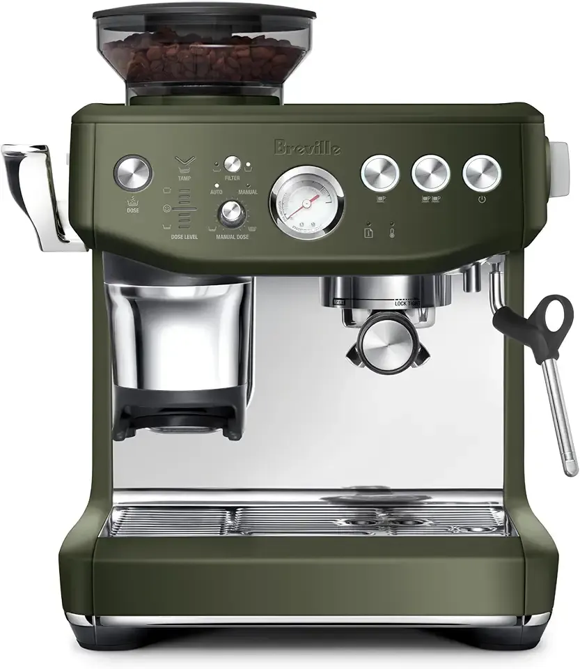 Breville Barista Express Impress Espresso Machine BES876OLT, Olive Tapenade