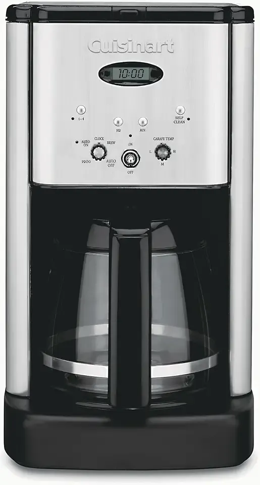 Cuisinart DCC-1200P1 Brew Central 12-Cup Programmable Coffeemaker Coffee Maker, Carafe, Brushed Chrome