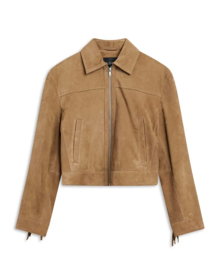 Sue Suede Fringe Jacket - Brun