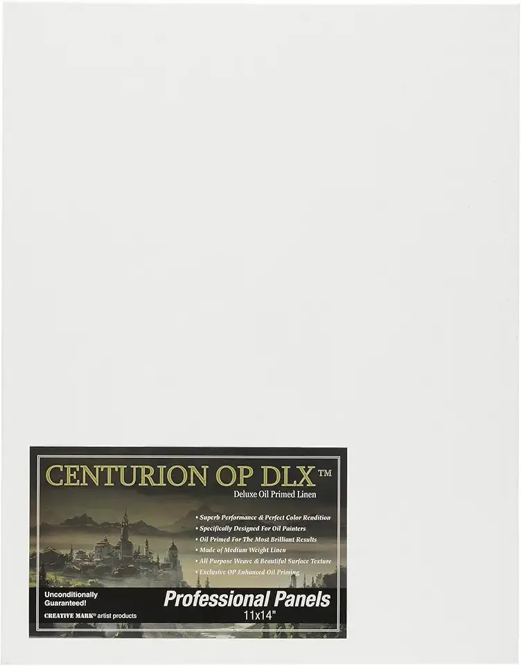 Centurion Deluxe Professional Oil Primed Linen Canvas Panels - 11"x14" - 3 Pack of Linen Canvases for Painting, Artwork and More