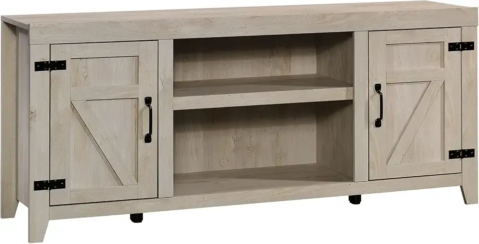 Misc Entertainment Farmhouse TV Credenza, for TVs up to 70", Chalked Chestnut Finish