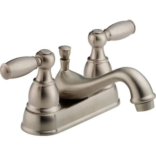 2 Handle Centerset Bathroom Sink Faucet in Brushed Nickel