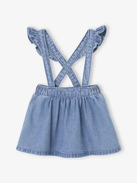 Jupe en denim à bretelles - stone