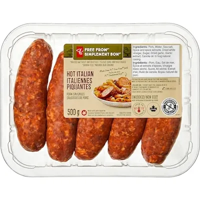 Free From Hot Italian Pork Sausages