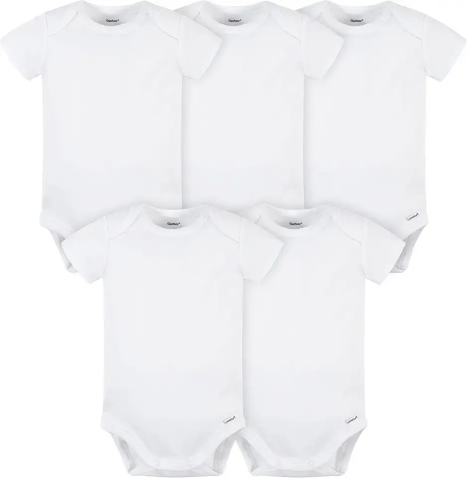 Baby Boys & Girls 5-Pack Premium Soft Cotton Bodysuits Onesies