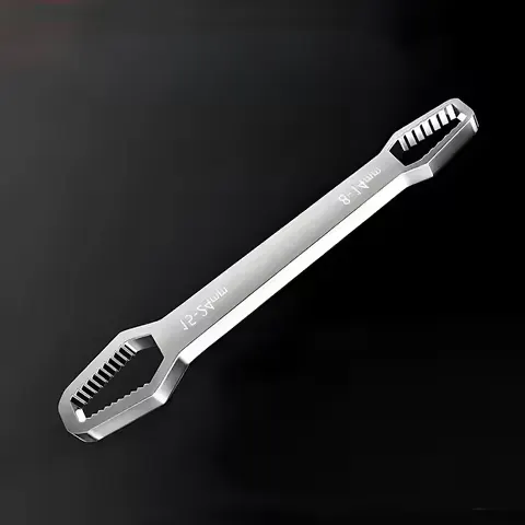 Adjustable Wrench 8-24mm Heavy Duty Carbon Steel Rust-Resistant Hand Tool for Auto Repair Hardware Maintenance Industrial Use