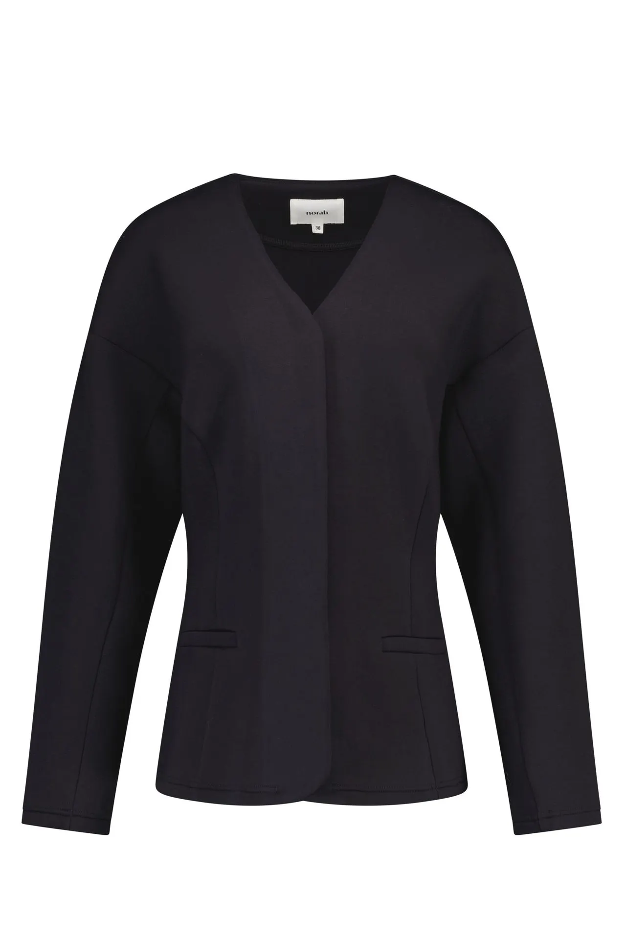 Zwarte aangesloten blazer