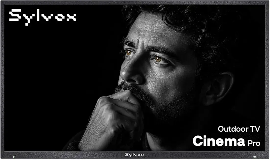 SYLVOX Outdoor TV, 75'' Helio QLED Mini LED TV 120Hz, Ultra-Bright 3500 Nits, IP56 Waterproof, Anti-Glare, Dolby Atmos Speaker 30W*2, Smart Google TV for Poolside or Full Sun Area (Cinema Pro Series)