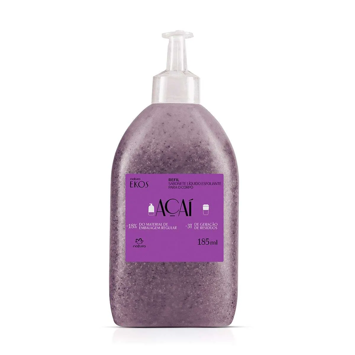 Refil Sabonete Líquido Esfoliante Corporal Ekos Açaí