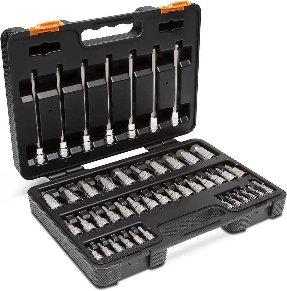 GEARWRENCH 44 Piece 1/4", 3/8", 1/2" Drive SAE/Metric Hex Bit Socket Master Set - 89086