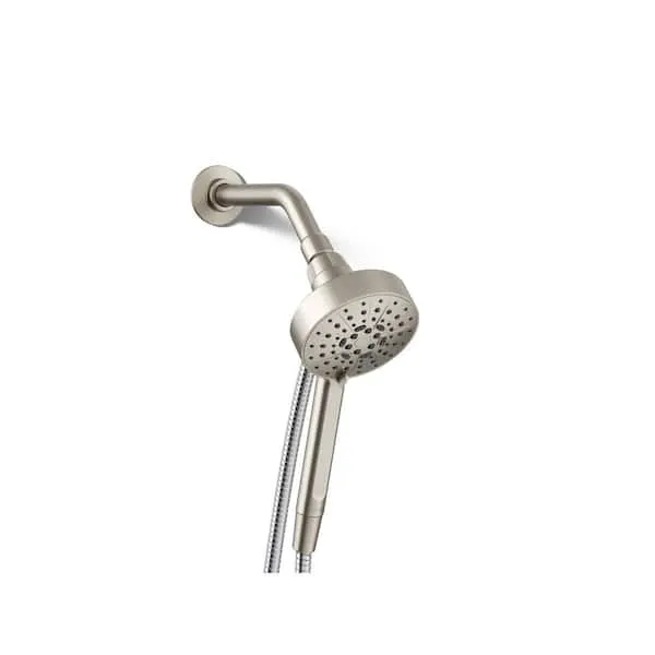 KOHLER Lively 4-Spray Patterns Wall Mount 4.312 in. Handheld Shower Head in Vibrant Brushed Nickel