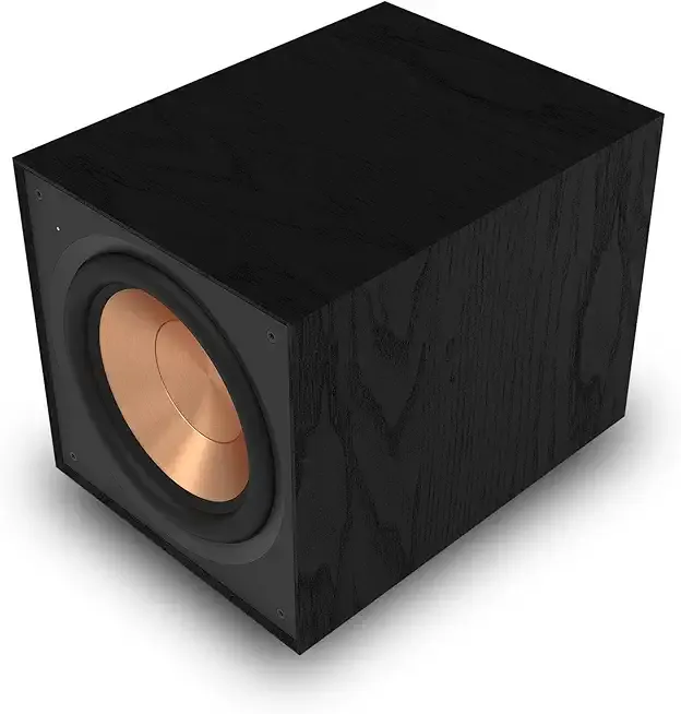 Klipsch Reference R-101SW 10” Front-Firing Subwoofer with All-new Spun-Copper 10” woofers and an All-Digital Amplifier for Premium Home Theater Sound in Black | Home theater audio with 10 inch driver, 300W peak power and active amplification